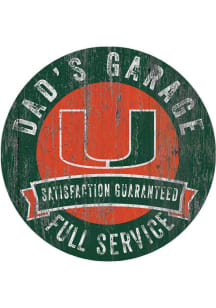Miami Hurricanes Dads Garage Sign