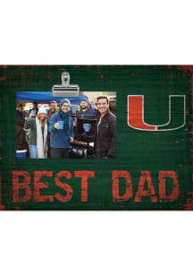Miami Hurricanes Best Dad Clip Picture Frame