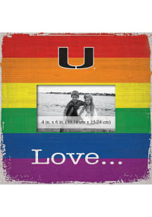 Miami Hurricanes Love Pride Picture Frame