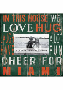 Miami Hurricanes In This House 10x10 Picture Frame