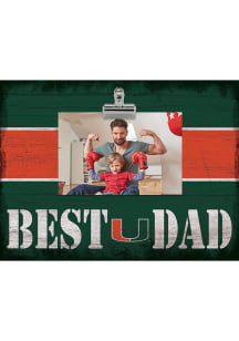 Miami Hurricanes Best Dad Clip Picture Frame