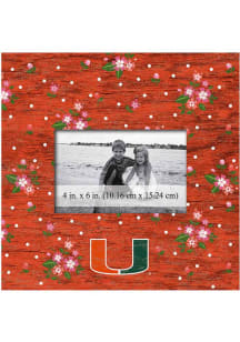 Miami Hurricanes Floral Picture Frame