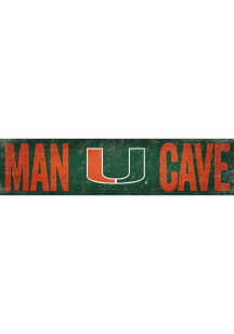Miami Hurricanes Man Cave 6x24 Sign