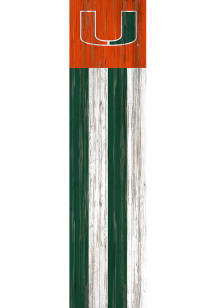 Miami Hurricanes 24 Inch Flag Leaner Sign