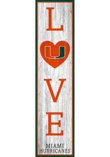 Miami Hurricanes 24 Inch Love Leaner Sign