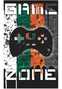 Miami Hurricanes Grunge Game Zone Sign