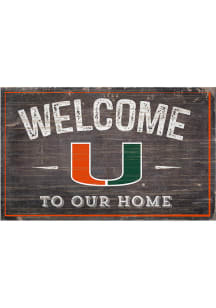 Miami Hurricanes Welcome to our Home Sign