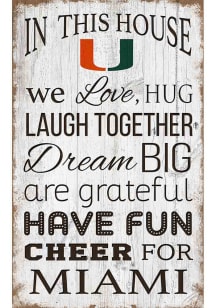 Miami Hurricanes In This House 11x19 Sign