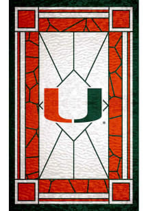 Miami Hurricanes Stained Glass Sign