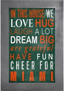 Miami Hurricanes In This House Picture Frame