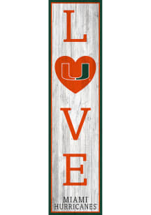 Miami Hurricanes 48 Inch Love Leaner Sign