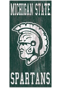 Michigan State Spartans Heritage Logo 6x12 Sign