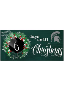 Michigan State Spartans Chalk Christmas Countdown Sign
