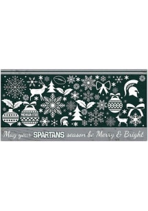 Michigan State Spartans Merry and Bright Sign