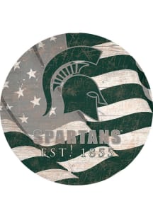 Michigan State Spartans 24in Flag Circle Sign
