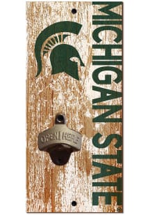 Michigan State Spartans Distressed Bottle Opener Sign