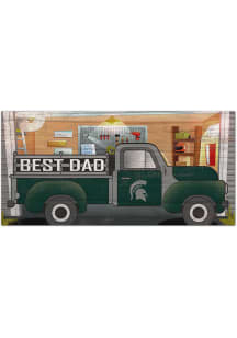 Michigan State Spartans Best Dad Truck Sign