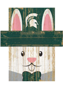 Michigan State Spartans Easter Bunny  Head 6x5 Sign