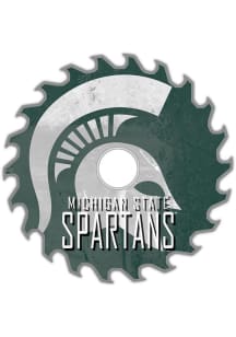 Michigan State Spartans Rust Circular Saw Sign
