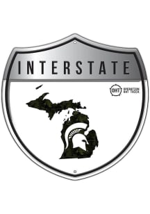 Michigan State Spartans 12in OHT Camo Interstate Sign