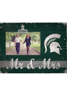 Michigan State Spartans Mr and Mrs Clip Picture Frame