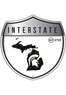 Michigan State Spartans 24in OHT Camo Interstate Sign