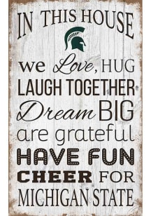 Michigan State Spartans In This House 11x19 Sign