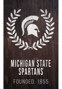 Michigan State Spartans Laurel Wreath Sign