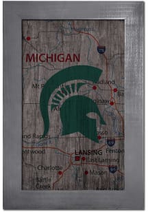 Michigan State Spartans City Map Sign