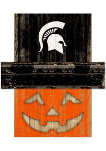 Michigan State Spartans Pumpkin Head Sign