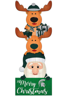 Michigan State Spartans 31 Inch Santa Stack Leaner Sign