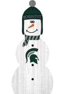 Michigan State Spartans Snowman Leaner Sign