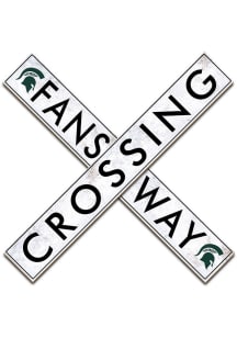 Michigan State Spartans 24 Inch Fans Way Crossing Wall Art