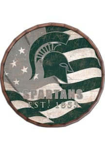 Michigan State Spartans Flag 16 Inch Barrel Top Sign