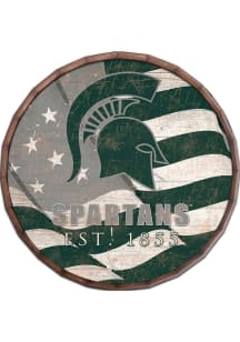 Michigan State Spartans Flag 24 Inch Barrel Top Sign