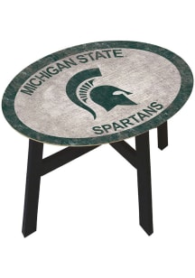 Michigan State Spartans Distressed Side Green End Table