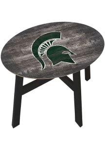 Michigan State Spartans Logo Heritage Side Green End Table