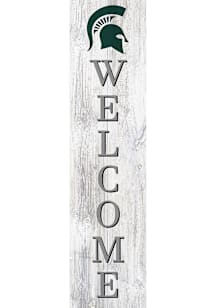 Michigan State Spartans 12X48 Welcome Leaner Sign - Green
