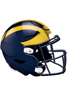 Michigan Wolverines 12in Authentic Helmet Sign - Blue