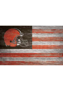 Cleveland Browns Distressed Flag 11x19 Sign