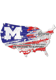 Michigan Wolverines OHT USA Shape Cutout Sign
