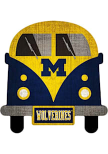 Michigan Wolverines Team Bus Sign - Blue