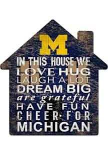 Michigan Wolverines 12 inch House Sign - Blue