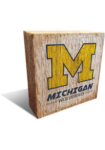 Michigan Wolverines Logo Block Sign