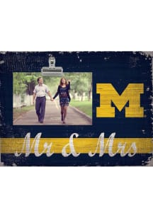 Michigan Wolverines Mr and Mrs Clip Picture Frame