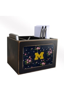 Michigan Wolverines Floral Desktop Organizer Desk Accessory
