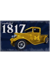 Blue Michigan Wolverines Established Truck Sign