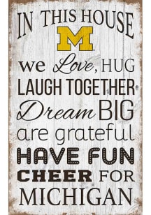 Michigan Wolverines In This House 11x19 Sign