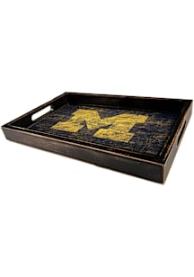 Michigan Wolverines Distressed Tray Serving Tray