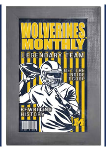 Michigan Wolverines 11x19 Framed Monthly Sign